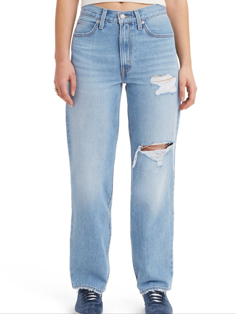 Levi 94 Baggy Jeans Distressed Size 24